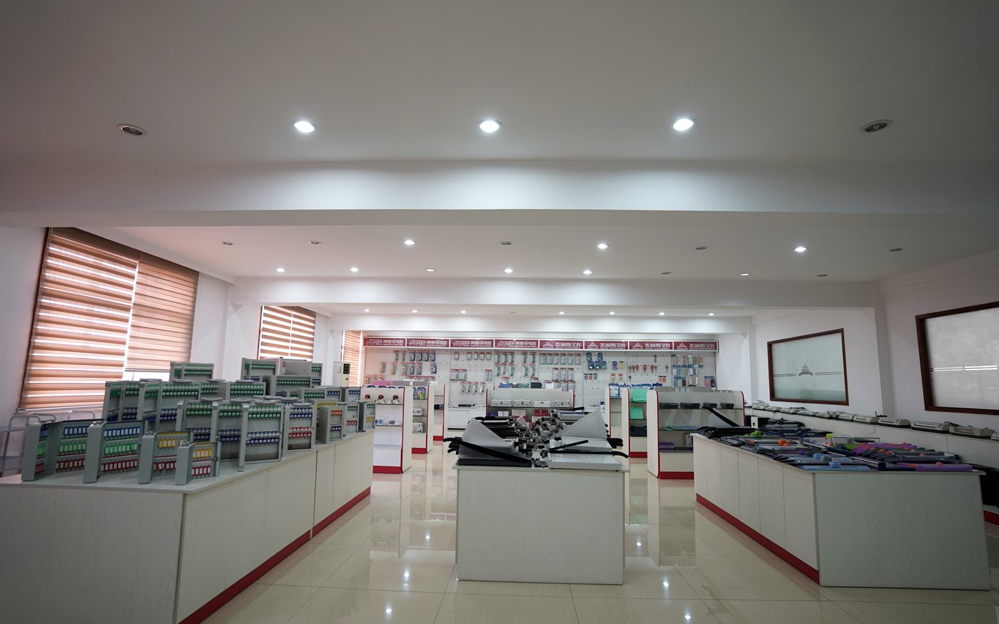 Real product sample display without visible customer names